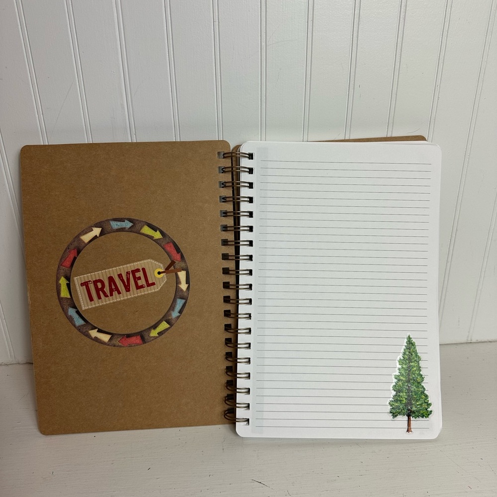 Custom made travel/ outdoor theme journal